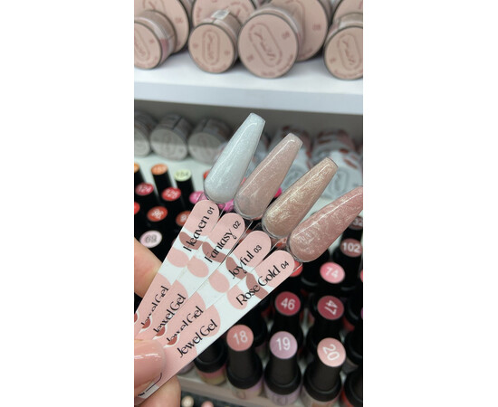 Изображение 2 Моделирующий гель для ногтей с блестками YES Jewel Gel №02, 30 мл, Объем (мл, г): 30, Цвет: 02