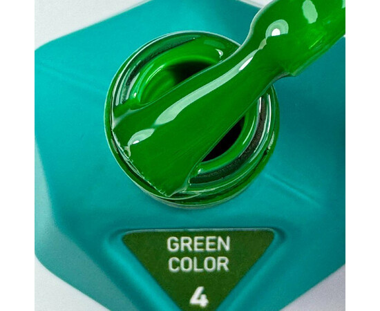 Зображення 2 Гель-лак для нігтів V.Avdeeva Green Color 4 темно-зелений, 12 мл, Об'єм (мл, г): 12, Колір: 04