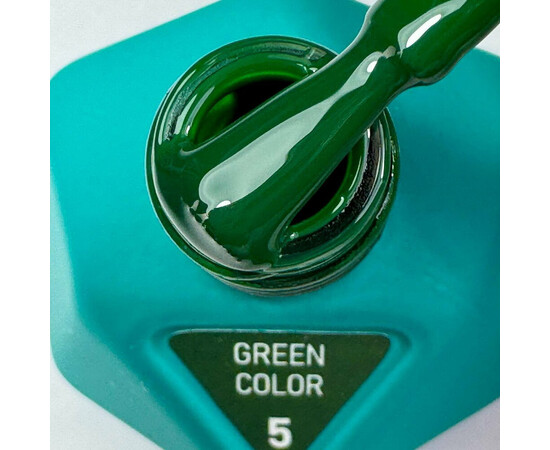 Зображення 2 Гель-лак для нігтів V.Avdeeva Green Color 5 глибокий смарагдово-зелений, 12 мл, Об'єм (мл, г): 12, Колір: 05