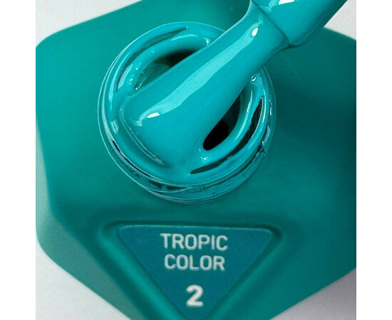 Зображення 2 Гель-лак для нігтів V.Avdeeva Tropic Color 2 насичений бірюзовий, 12 мл, Об'єм (мл, г): 12, Колір: 02