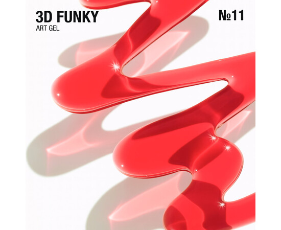 Зображення 2 Гель вітражний для об‘ємних дизайнів Adore 3D Funky Art Gel 11 coral кораловий, 15 мл, Об'єм (мл, г): 15, Колір: 11
