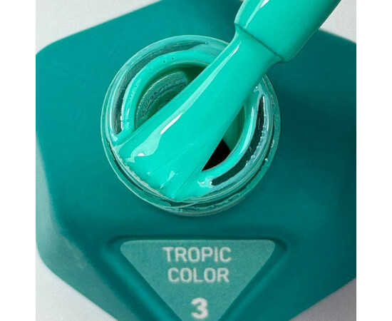 Зображення 2 Гель-лак для нігтів V.Avdeeva Tropic Color 3 бірюзово-м’ятний, 12 мл, Об'єм (мл, г): 12, Колір: 03