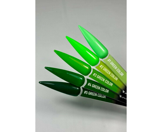 Зображення 3 Гель-лак для нігтів V.Avdeeva Green Color 2 неоново-зелений, 12 мл, Об'єм (мл, г): 12, Колір: 02