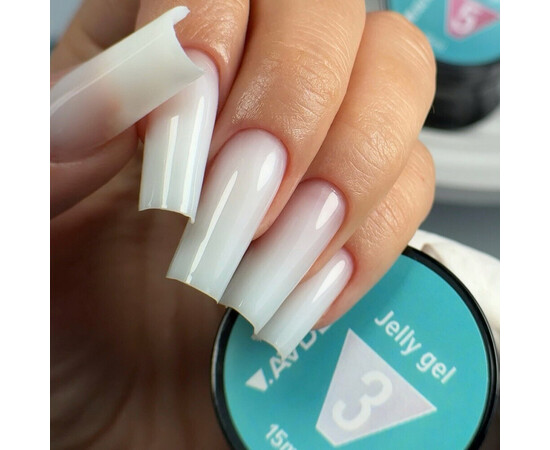 Зображення 2 Моделюючий гель желе для нігтів V.Avdeeva Jelly Gel 3 світло-молочний, 15 мл, Об'єм (мл, г): 15, Колір: 03