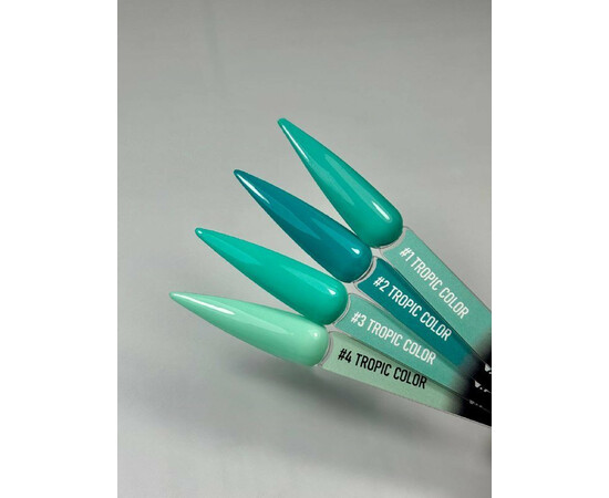 Зображення 3 Гель-лак для нігтів V.Avdeeva Tropic Color 2 насичений бірюзовий, 12 мл, Об'єм (мл, г): 12, Колір: 02