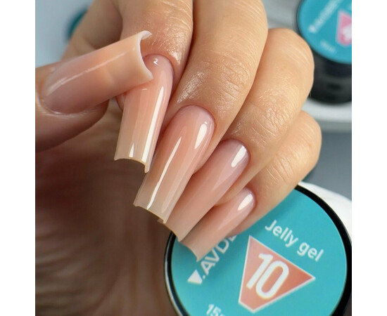 Изображение 2 Моделирующий гель желе для ногтей V.Avdeeva Jelly Gel 10 бежево-карамельный, 15 мл, Объем (мл, г): 15, Цвет: 10