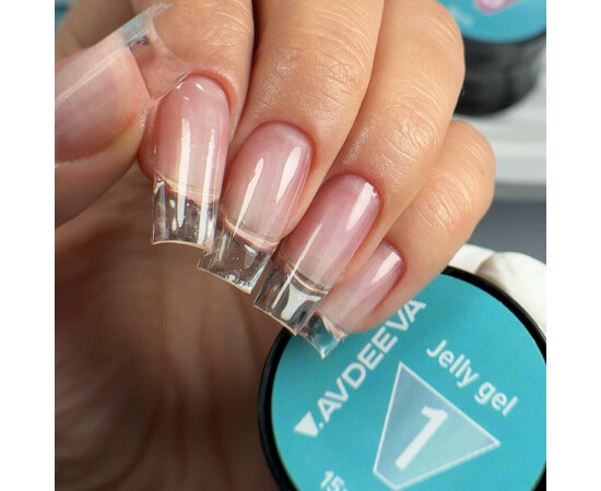 Изображение 2 Моделирующий гель желе для ногтей V.Avdeeva Jelly Gel 1 прозрачный, 15 мл, Объем (мл, г): 15, Цвет: 01
