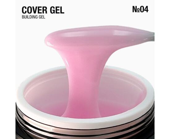 Изображение 2 Полупрозрачный гель в баночке с вакуумным насосом Adore Cover Gel 04 angelic холодный розовый, 30 г, Объем (мл, г): 30, Цвет: 04