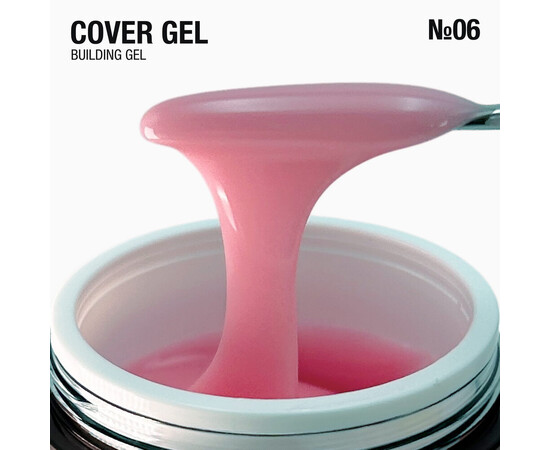 Зображення 2 Напівпрозорий гель в баночці з вакуумною помпою Adore Cover Gel 06 lox насичено-рожевий, 30 г, Об'єм (мл, г): 30, Колір: 06