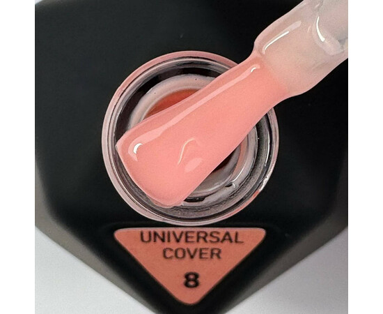 Зображення 2 Рідкий акрігель для моделювання та зміцнення нігтів V.Avdeeva Universal Cover Gel 8 персиковий нюд, 12 мл, Об'єм (мл, г): 12, Колір: 08