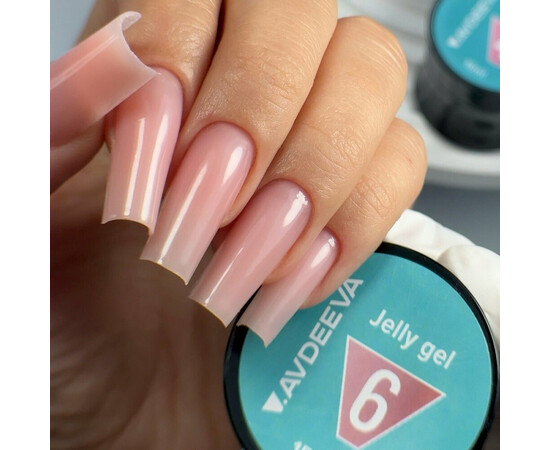 Изображение 2 Моделирующий гель желе для ногтей V.Avdeeva Jelly Gel 6 бежево-розовый, 15 мл, Объем (мл, г): 15, Цвет: 06