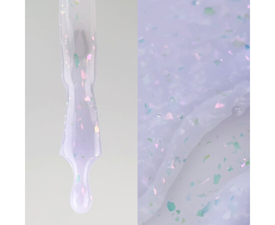 Зображення 4 Nails of the Day Cover basе 33 potal легке молочне з голографічною поталлю база для нігтів, 10 мл, Об'єм (мл, г): 10, Колір: 33