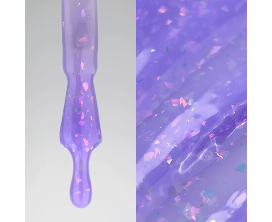 Зображення 4 Nails of the Day Cover basе 36 potal бузкове з голографічною поталлю база для нігтів, 10 мл, Об'єм (мл, г): 10, Колір: 36