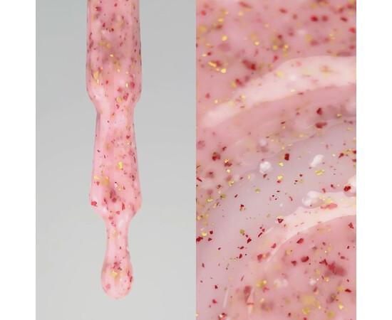 Зображення 4 Nails of the Day Cover basе 39 potal рожеве з рожевою, золотою та білою поталлю база для нігтів, 10 мл, Об'єм (мл, г): 10, Колір: 39