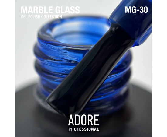 Зображення 2 Вітражний гель-лак Adore Professional MG-30 azurine насичено-синій, 8 мл, Об'єм (мл, г): 8, Колір: 30