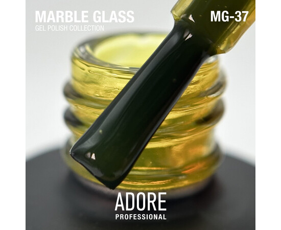 Зображення 2 Вітражний гель-лак Adore Professional MG-37 sulphur яскраво-жовтий, 8 мл, Об'єм (мл, г): 8, Колір: 37