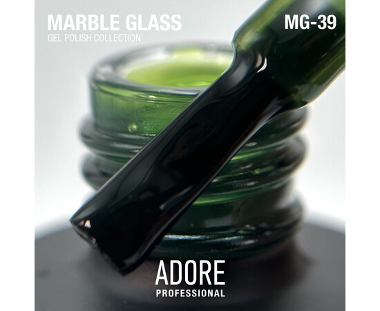 Зображення 2 Вітражний гель-лак Adore Professional MG-39 chlorite темно-зелений, 8 мл, Об'єм (мл, г): 8, Колір: 39