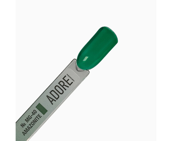 Изображение 4 Витражный гель-лак Adore Professional MG-40 amazonite зеленый, 8 мл, Объем (мл, г): 8, Цвет: 40