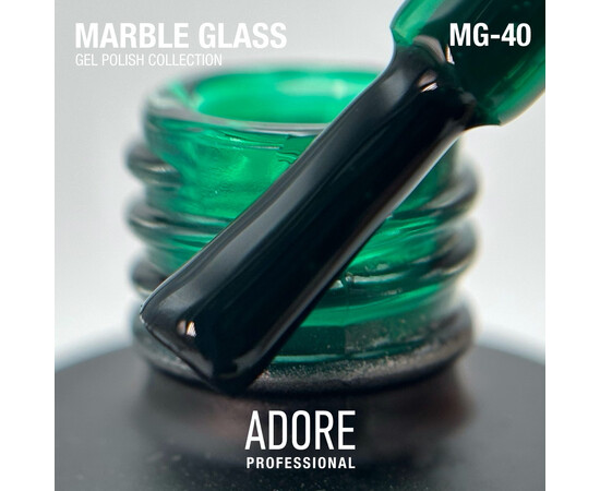 Изображение 2 Витражный гель-лак Adore Professional MG-40 amazonite зеленый, 8 мл, Объем (мл, г): 8, Цвет: 40