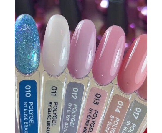 Изображение 2 Жидкий полигель Elise Braun Poly Gel 13 пастельный лилово-розовый, 10 мл, Объем (мл, г): 10, Цвет: 013