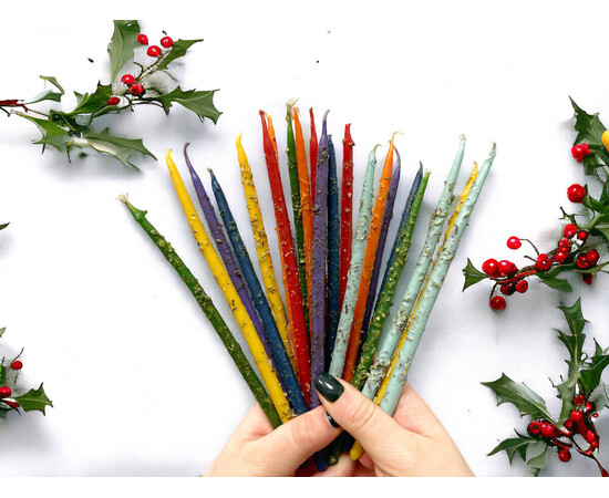 Зображення 2 Набір свічок з травами "7 чакр" 18 см, 21 шт