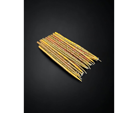 Изображение 2 Восковая свеча с ладаном желтая, 25 см