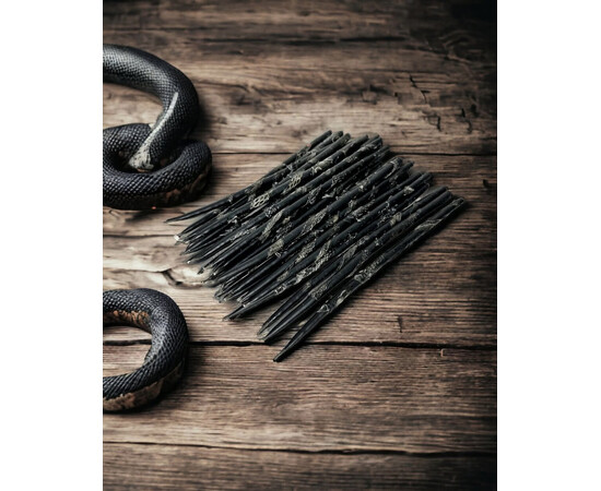 Зображення 2 Воскова свічка з виповзком королівського пітона чорна, 25 см