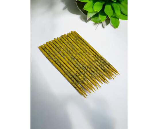 Зображення 2 Воскова свічка з розмарином жовта, 25 см