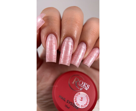 Зображення 3 ROKS Builder Gel Glowshell 15ml №3, Об'єм (мл, г): 15, Колір: 03