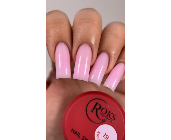 Изображение 2 Моделирующий гель для ногтей Roks Builder Gel №19, 15 мл, Объем (мл, г): 15, Цвет: 019