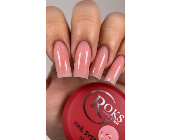 Изображение 2 Моделирующий гель для ногтей Roks Builder Gel №24, 30 мл, Объем (мл, г): 30, Цвет: 024