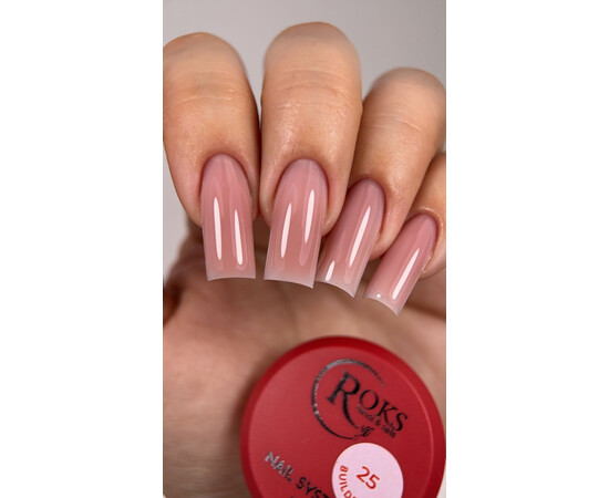 Изображение 2 Моделирующий гель для ногтей Roks Builder Gel №25, 15 мл, Объем (мл, г): 15, Цвет: 025
