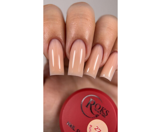 Изображение 2 Моделирующий гель для ногтей Roks Builder Gel №27, 30 мл, Объем (мл, г): 30, Цвет: 027