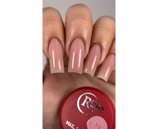 Изображение 2 Моделирующий гель для ногтей Roks Builder Gel №30, 50 мл, Объем (мл, г): 50, Цвет: 030