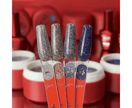 Зображення 3 ROKS Base Sparkle Night 8ml №004, Об'єм (мл, г): 8, Колір: 04