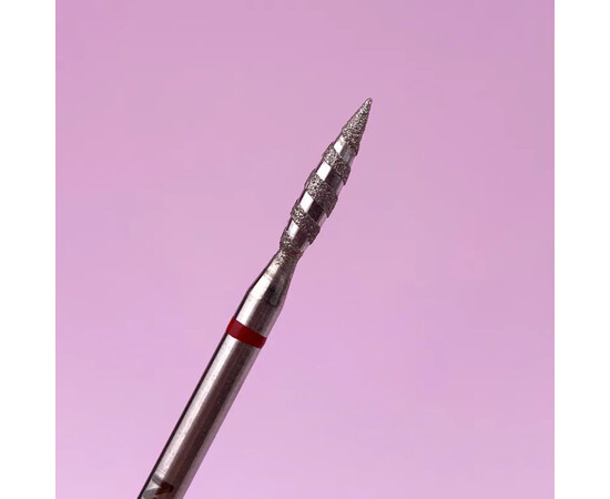 Зображення 2 Фреза алмазна LUNAMoon Полум'я гостра Торнадо червона Ø 2.1 мм