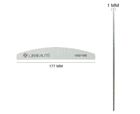 Зображення 2 Пилка півмісяць тонка Lilly Beaute 100/180