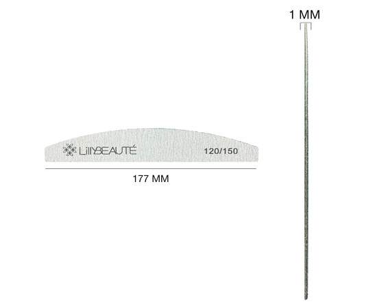 Зображення 2 Пилка півмісяць тонка Lilly Beaute 120/150