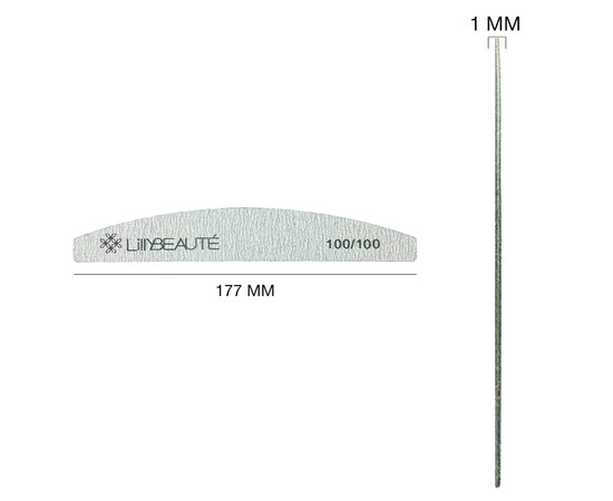 Зображення 2 Пилка півмісяць тонка Lilly Beaute 100/100