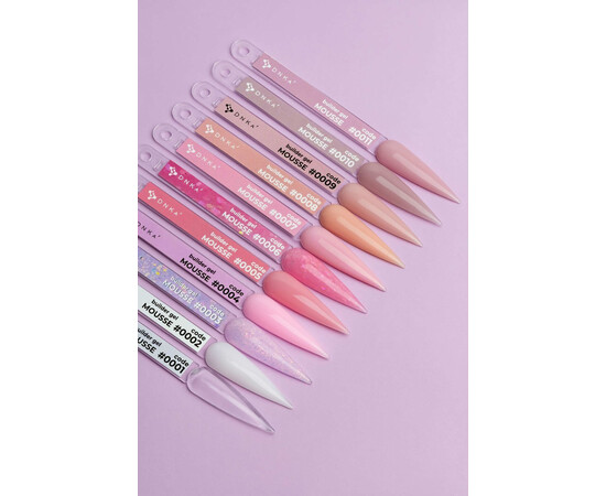 Зображення 2 Моделюючий гель для нігтів DNKa' Builder Gel Mousse 0001, 30 мл, Об'єм (мл, г): 30, Колір: 0001