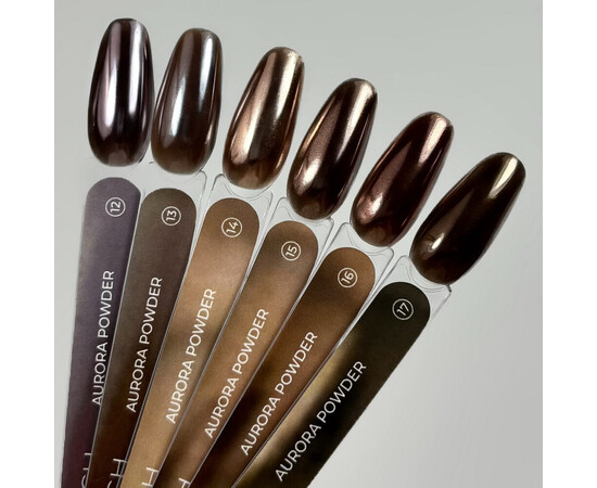 Изображение 6 Металлическая втирка для ногтей Touch Aurora Powder 17, 5 мл, Объем (мл, г): 5, Цвет: 17