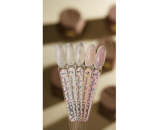 Зображення 2 Гель для нігтів з блискітками Valeri Builder Gel Dream 03, 15 мл, Об'єм (мл, г): 15, Колір: 03