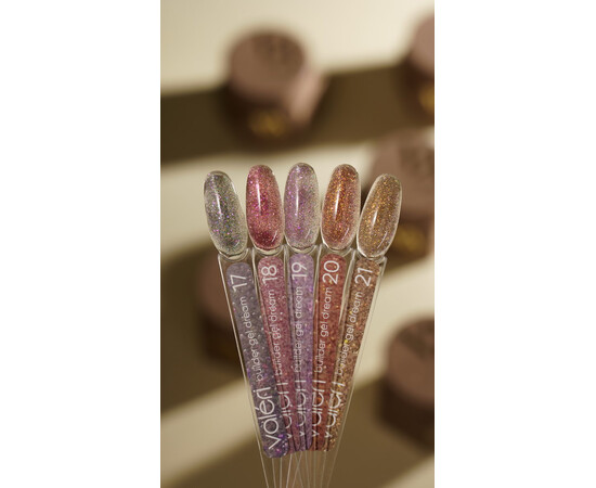 Зображення 2 Гель для нігтів з блискітками Valeri Builder Gel Dream 17, 30 мл, Об'єм (мл, г): 30, Колір: 17