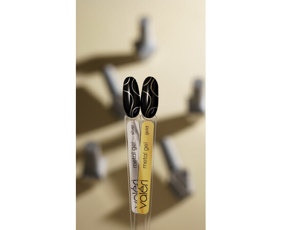 Зображення 2 Металева гель-фарба Valeri Silver Metal Gel Срібло, 5 мл, Об'єм (мл, г): 5, Колір: Silver