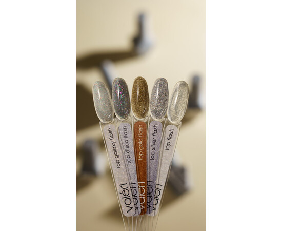 Зображення 2 Топ світловідбивний без липкого шару Valeri Top Disco Flash, 12 мл, Об'єм (мл, г): 12, Колір: Disco