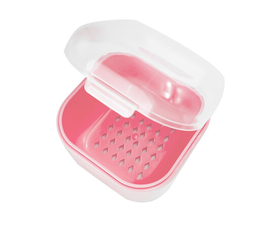 Зображення 2 Контейнер для дезинфекції фрез малий квадратний, рожевий