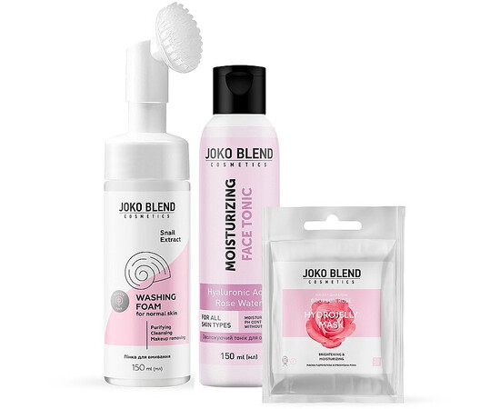 Зображення 2 Набір новорічний для догляду за обличчям Joko Blend Love Routine, Пінка 150 мл + Тонік 150 мл + Маска 20 г