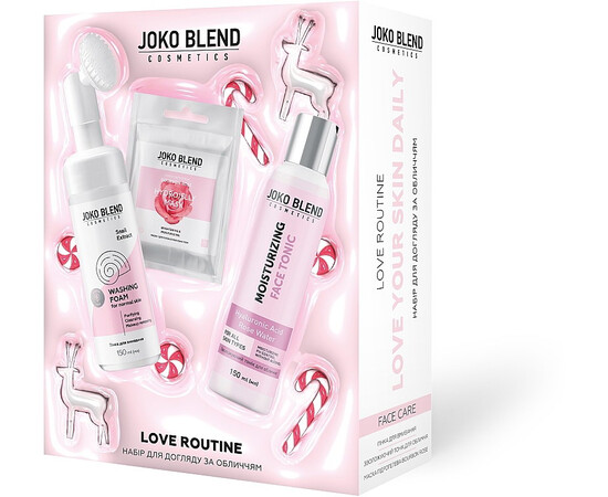 Зображення 3 Набір новорічний для догляду за обличчям Joko Blend Love Routine, Пінка 150 мл + Тонік 150 мл + Маска 20 г