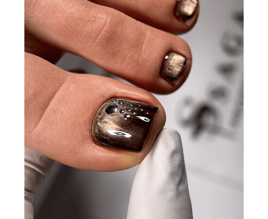 Зображення 3 Гель-лак котяче око кришталеве Saga Dream Cat №4 золотисто-коричневий, 10 мл, Об'єм (мл, г): 10, Колір: 04