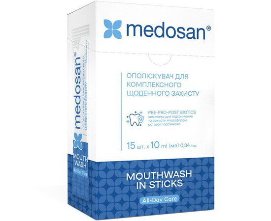 Зображення 2 Ополіскувач для комплексного щоденного захисту Medosan All-Day Care, 15 шт х 10 мл , Об'єм (мл, г): 150